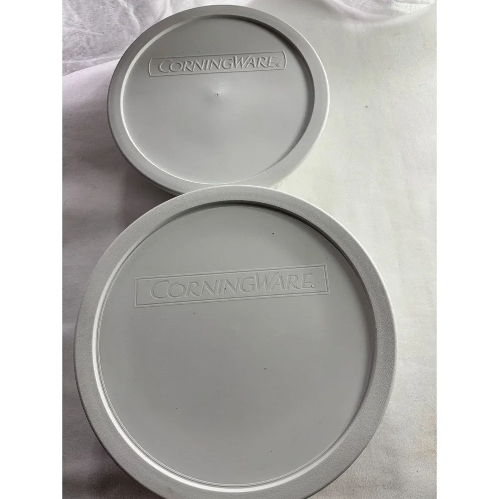 CorningWare French White Stoneware Bakeware Set‎ Fluted Bowls and Lids 7 Piece